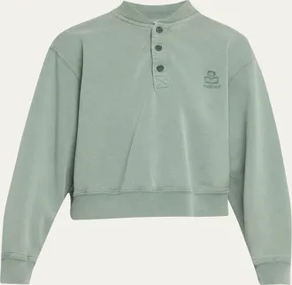 Isabel Marant Simony Logo-Embroidered Sweatshirt