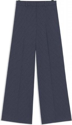 HUGO BOSS Hasmina Wijde Broek - Dames - Wijde Broeken - Blauw - L - Polyester - Broeken
