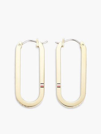 Tommy Hilfiger Ionic Gold-Plated Dog Tag Earrings