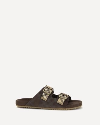 Burberry Sandali Urchin in pelle scamosciata Check Man 39