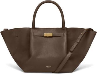 DeMellier New York Leather East/West Midi Tote in Mocha at Nordstrom