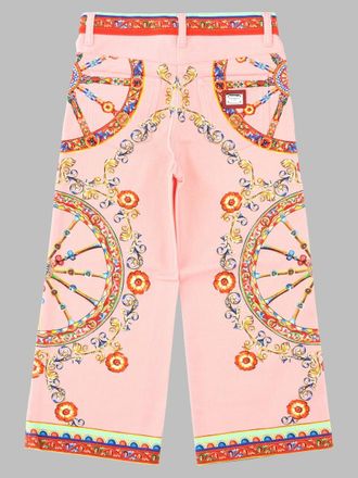 Dolce & Gabbana Printed Cotton Trousers - Pink