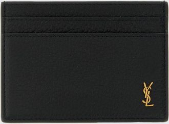 Saint Laurent Portacarte di credito Tiny Cassandre Saint Laurent in pelle