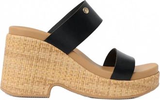 Reef Womens Sunset Ibiza Sandal In Black Raffia