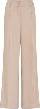 Gustav Wijde broek - Dames - Wijde Broeken - Beige - XL - Broeken