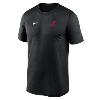 Nike Alabama Sideline Legend Small Logo Nike Mens Dri-FIT College T-Shirt in Black | 02TI00AABN-HE3