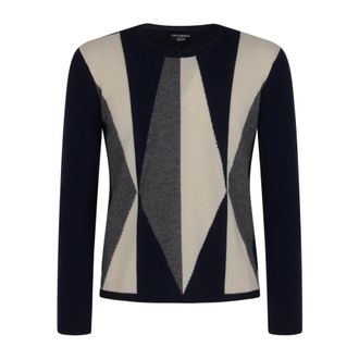 Emporio Armani Round-neck Knitwear, male, Multicolor, Size: L Sweater