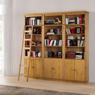 Maison Belfort home24 Maison Belfort Bücherwand Lillehammer I Massivholz Kiefer 222x219x34 cm (BxHxT)