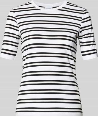 Comma T-Shirt mit Rundhalsausschnitt in Offwhite, Gr&ouml;&szlig;e 34