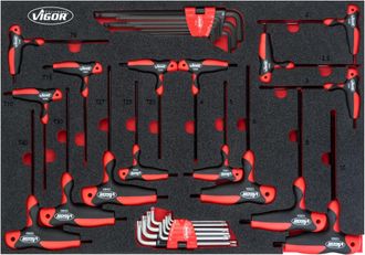 Vigor Gmbh Set De Herramientas Profesional Rojo 34 Piezas