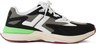 Lanvin Sneakers in pelle con inserti in rete - Nero