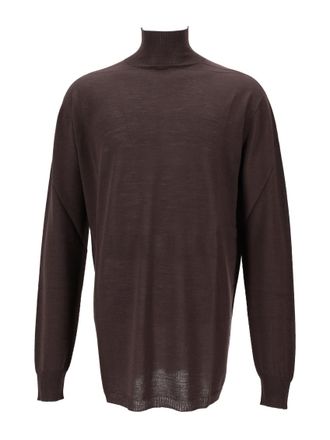 Rick Owens Dark Brown Relaxed Sweaters