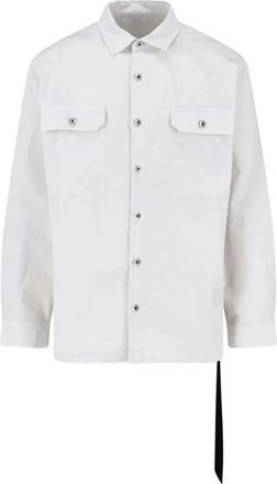 Rick Owens Boxy Oversized Shirt with Distinctive Hem Tab