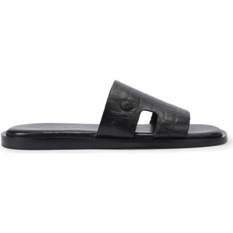 Kurt Geiger Bond Cutout Slide Sandal in Charcoal at Nordstrom, Size 12