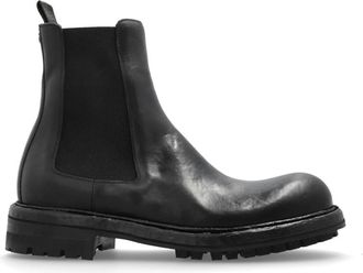 Dolce & Gabbana Leren enkellaarzen - Heren - Chelseaboots - Zwart - 40 EU - Leer - Schoenen