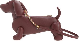 Thom Browne Mini Hector Leather Shoulder Bag in Dark Burgundy at Nordstrom