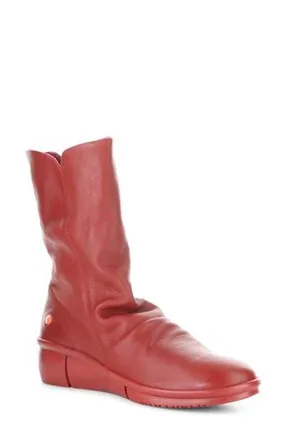Softinos Rott Wedge Boot in 001 Red Smooth Leath at Nordstrom Rack, Size 7-7.5Us / 38Eu