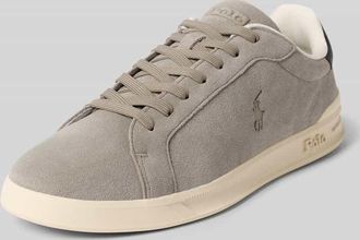 Polo Ralph Lauren Low Top Sneaker aus echtem Rindsvelours in Graphit, Gr&ouml;&szlig;e 40