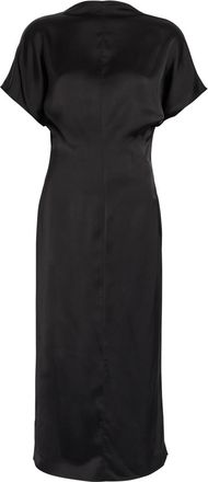 Tove Aker Low-back Satin Midi Dress - Black - 34 (UK6 / XS)