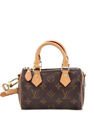 Louis Vuitton Borsa a tracolla Speedy Bandouliere NM Nano in tela con monogramma - Marrone