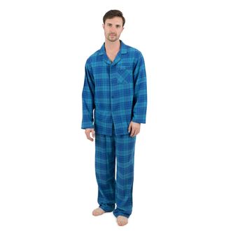 Leveret Christmas Mens Two Piece Flannel Pajamas Plaid