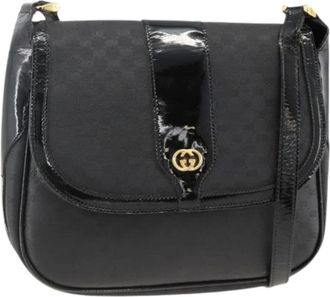 Gucci Pre-owned Cross Body Bags, female, Black, Size: ONE SIZE Pre-owned Vintage Small GG Shoulder Bag