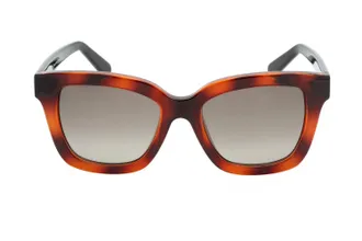 Ferragamo SF955S Tortoiseshell Rectangular Sunglasses - Brown