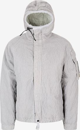 Stone Island Wasserabweisende Jacke mit Kapuze 4100056 Wrinkled Corduroy 500-TC