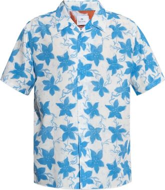 Paul Smith Camicia a fiori con maniche corte - Bianco