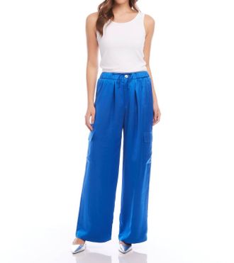 Fifteen Twenty Sofi Wide Leg Pants In Sapphire Blue