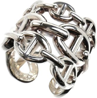Herm&egrave;s Silver 925 Band Ring (Pre-Owned)