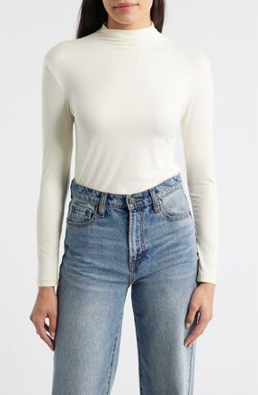 Nikki Lund Melody Funnel Neck Top in Ivory at Nordstrom, Size Medium
