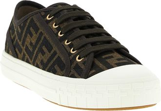 Fendi Logo Jacquard Sneaker - Brown