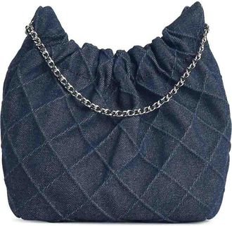 Tory Burch Fleming Mini Bag In Blue Denim