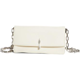 Christian Louboutin Bettina Leather Shoulder Bag in Suzuran/Silver at Nordstrom