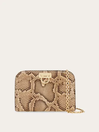 Ferragamo Women Diana clutch Beige