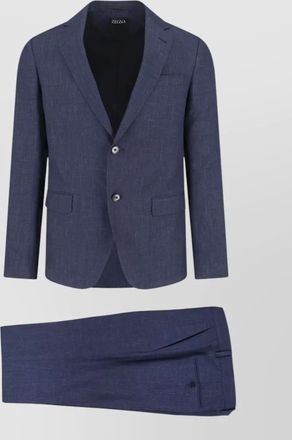 Ermenegildo Zegna tailored suit notch lapel button cuffs