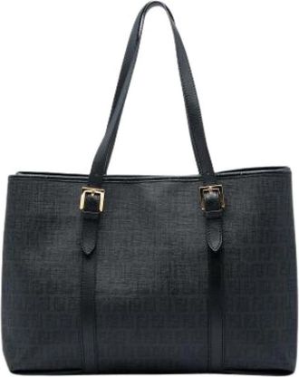 Fendi Pre-owned Vintage Tote Bag - Dames - Vintage Shopper - Zwart - ONE Size - Leer - Vintage
