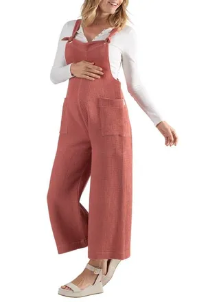 Cache Coeur Maternity and Nursing Dungaree Maya in Terracotta at Nordstrom, Size Xx-Large