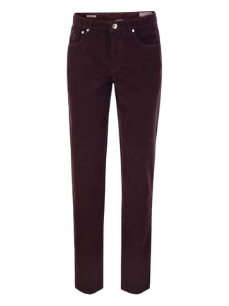 Brunello Cucinelli five-pocket trousers - men - Cotton/Polyester/Cotton - 52 - Purple