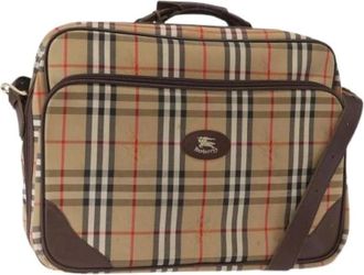 Burberry Pre-owned Cross Body Bags, female, Beige, Size: ONE SIZE Pre-owned Boston Bag