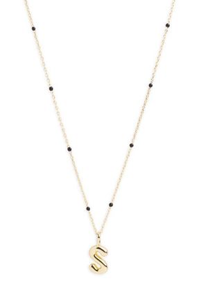 Argento Vivo Initial Pendant Necklace in Gold S at Nordstrom