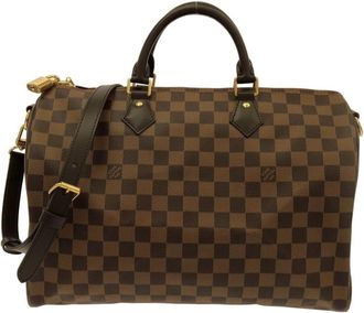 Louis Vuitton Ebene Coated Canvas Boston Bag (Pre-Owned)