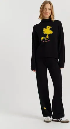 Chinti and Parker Wool-Cashmere Woodstock Roll Neck Sweater in Black at Nordstrom, Size X-Small