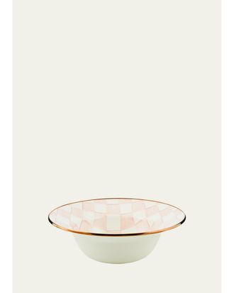 MacKenzie-Childs Rosy Check Enamel Serving Bowl