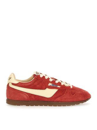 Autry Windspin suede and leather trainers