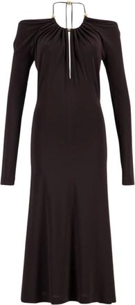 Ferragamo Dames, Jurken, Bruin, Maat: XS Viscose