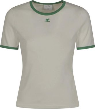 Courr&egrave;ges Mujer, Camisetas, Beige, Talla: S