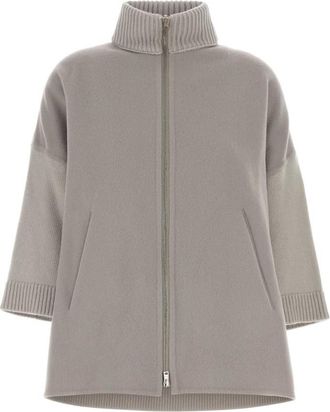 Herno Grey Mock Collar Jacket
