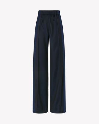 Serena Bute Wool Straight Leg Jogger - Navy Blue